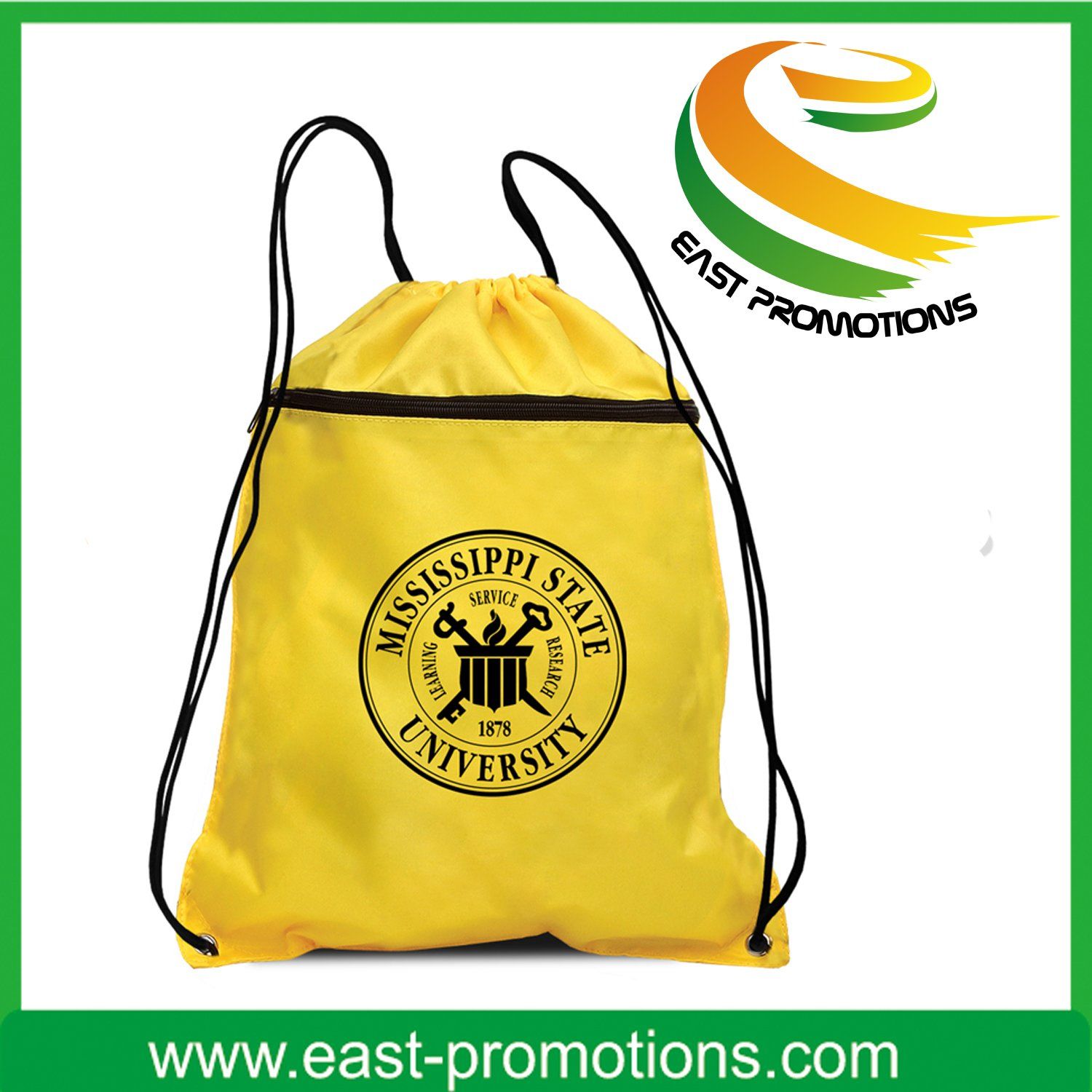 210d Nylon Polyester Drawstring Sports Cinch Bag