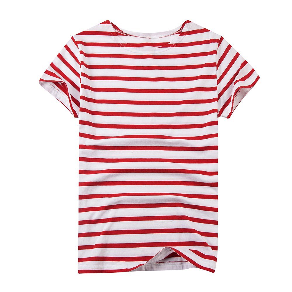 OEM Unisex Striped White and Red Sailor's Striped T-Shirt