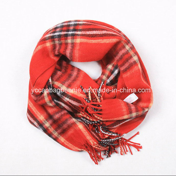 New Fashion Checked 100% Pashmina Shawl