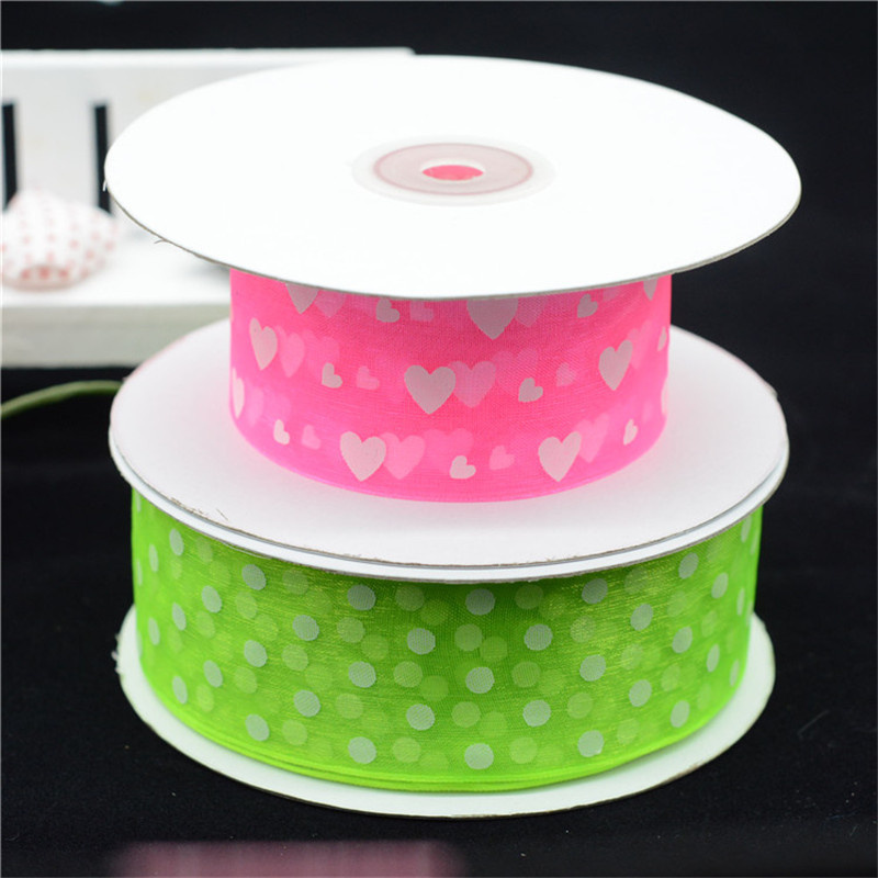 Custom Printed Organza Ribbon of Nylon 100% for Packaging