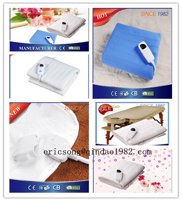 Ce-GS-CB-RoHS-BSCI Approved Polyester Electric Blanket with Automatic Temperature Sensing System