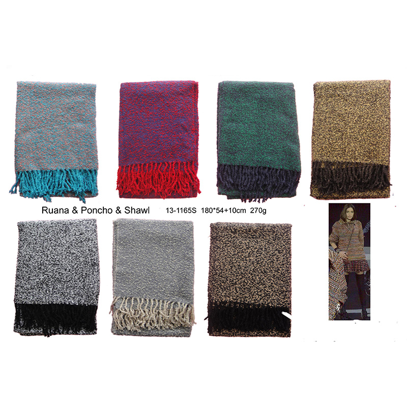 Ladies' Soft Touch Boucle Marl Blanket Scarf