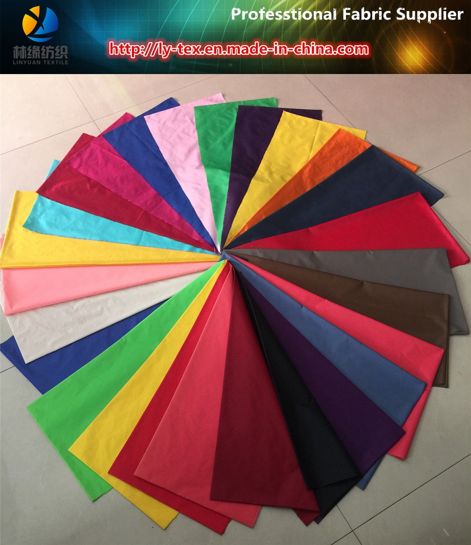 320t Polyester Taffeta, Polyester Fabric, Plain Woven Fabric for Garment