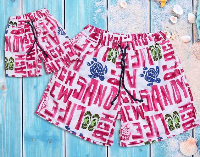 Classic Turtle Sumblimation Printing Swim Trunks Quick Dry Beach Shorts