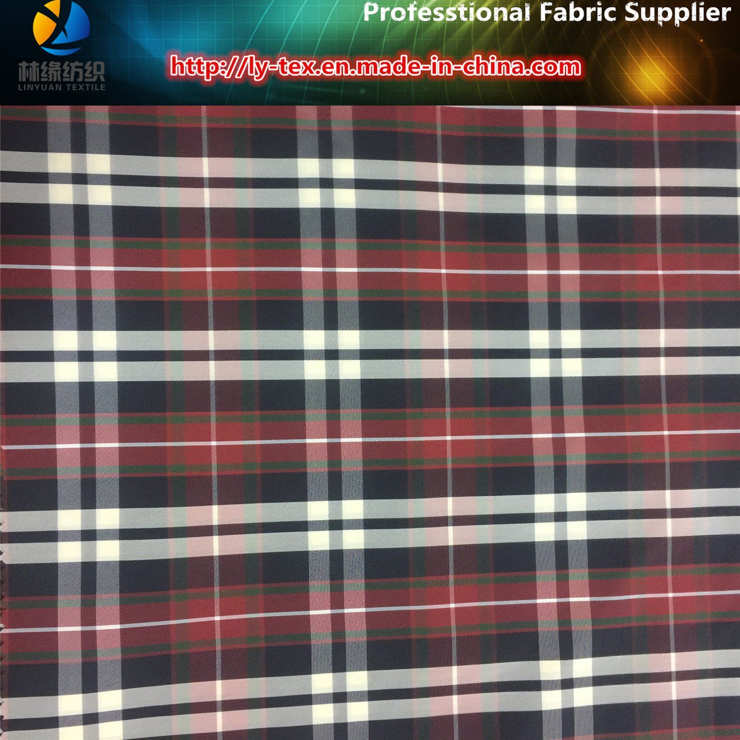 75D Polyester Yarn Dyed Fabric with Waterproof for Jacket