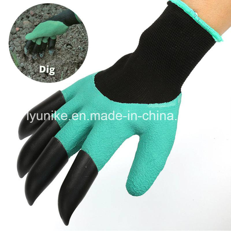 Latex Labor Garden Working Gloves with Dig Claws
