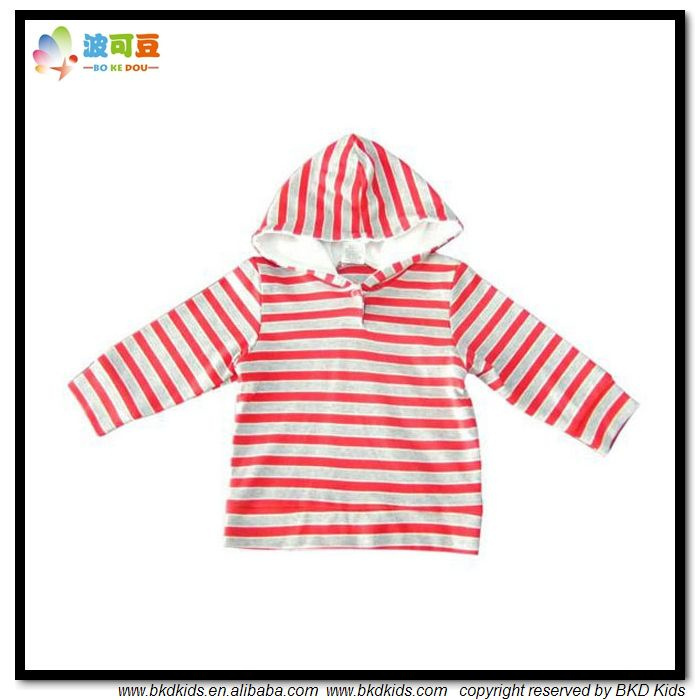 Stripe Printing Baby Clothes Gots Kids Jacket