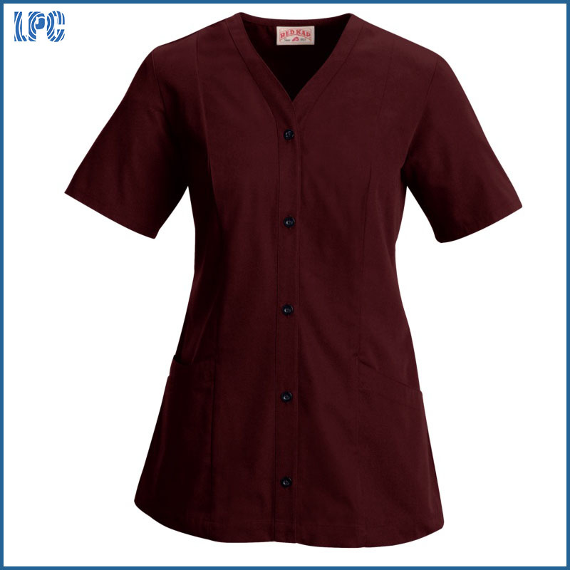 Cotton Absorbent Kitchen Work Uniform with Short Sleeves