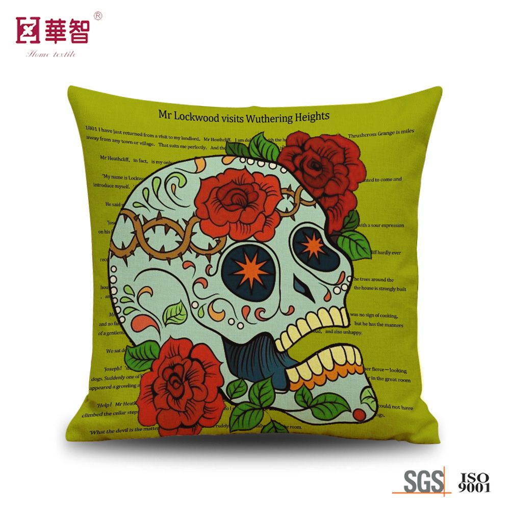 New Designed Skull Printed Decorative Pillows for Hollween