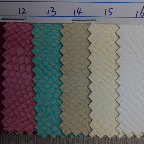 Snake Skin Pattern Synthetic PU Leather for Bag (HST037)