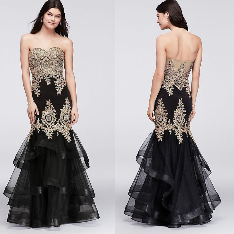 Mermaid Gown with Embroidered Women Evening Gown