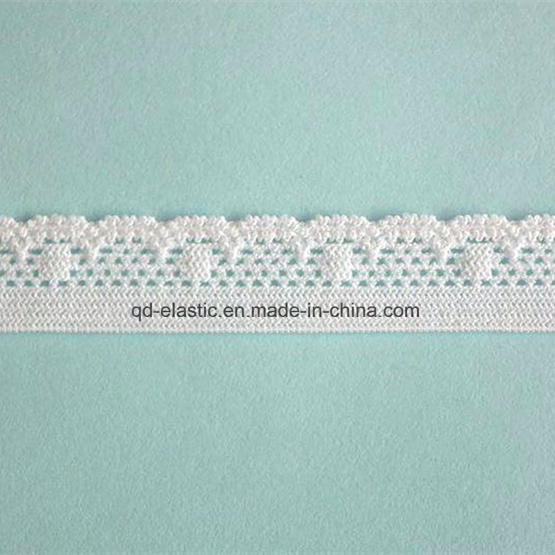 12mm Breathable Picot Lace Edge Spandex Elastic Tape
