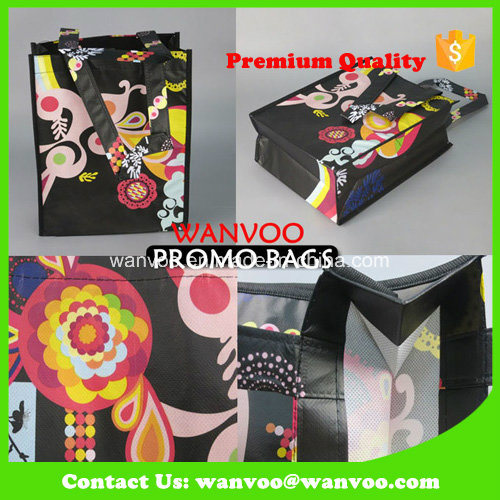 80GSM PP Woven Bag Laminated Customized Shiopping with Handle