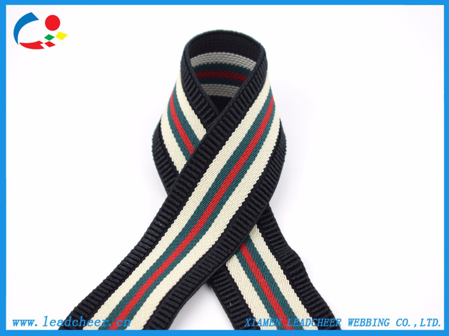 Polyester Colorful Custom Elastic Webbing for Sporting Support