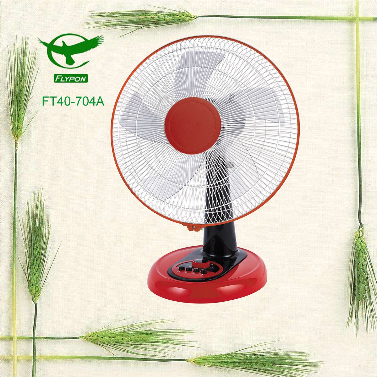 Red 16inch Table Fan Desk Fan for Office with Powerful Wind