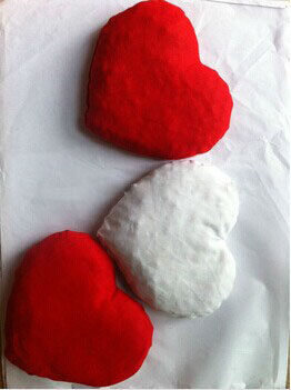 Soft Beautiful Heart Shape Cherry Stone Pillow