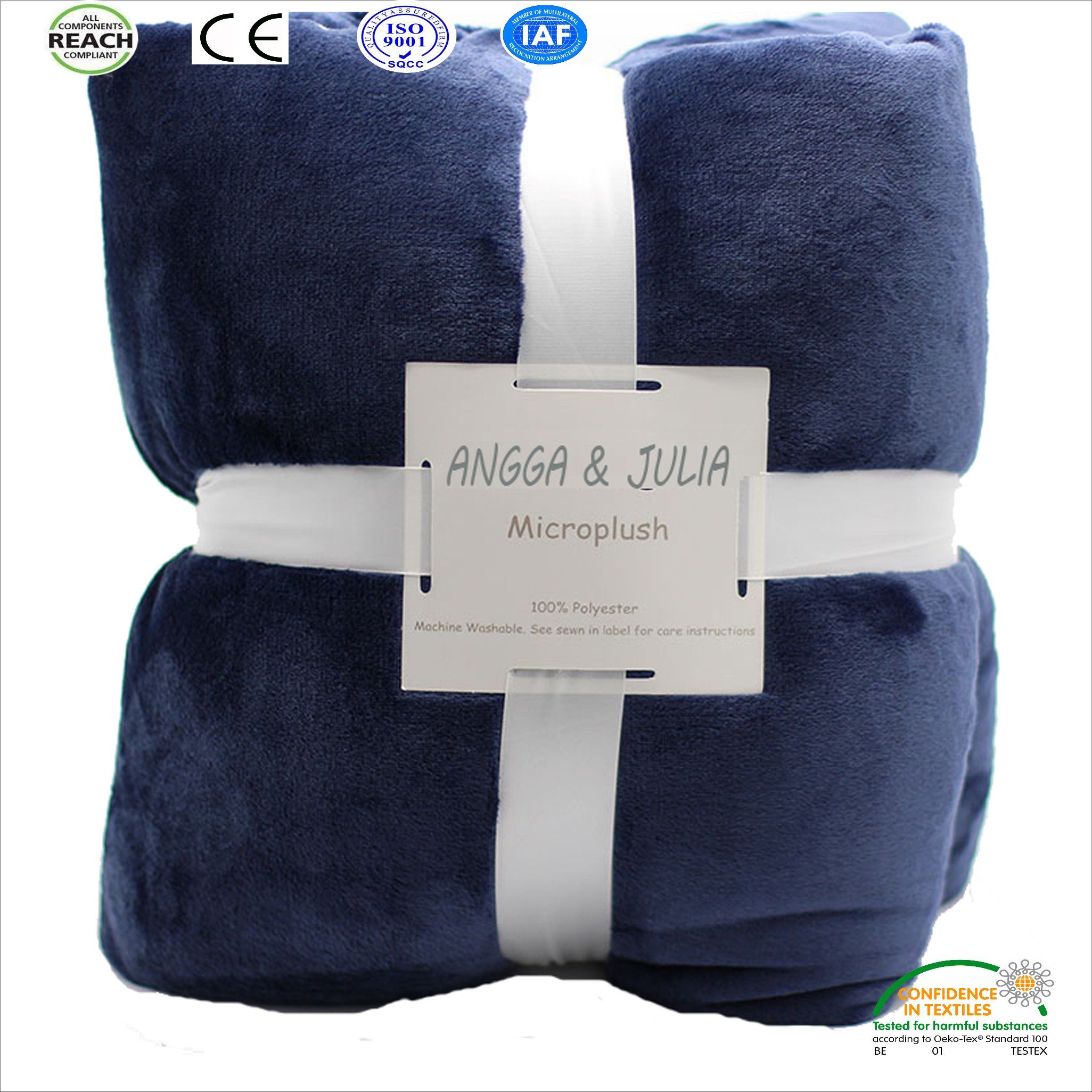 Navy Color Summer Spring Autumn Winter Sofa Blanket Sleeping Blanket, Full Season Blanket