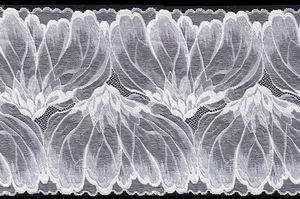 Elastic Nylon Lace Fabric with Lotus Lca65132