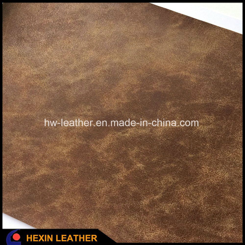 Two Tone Synthetic PU Leather for Handbags Hx-B1711