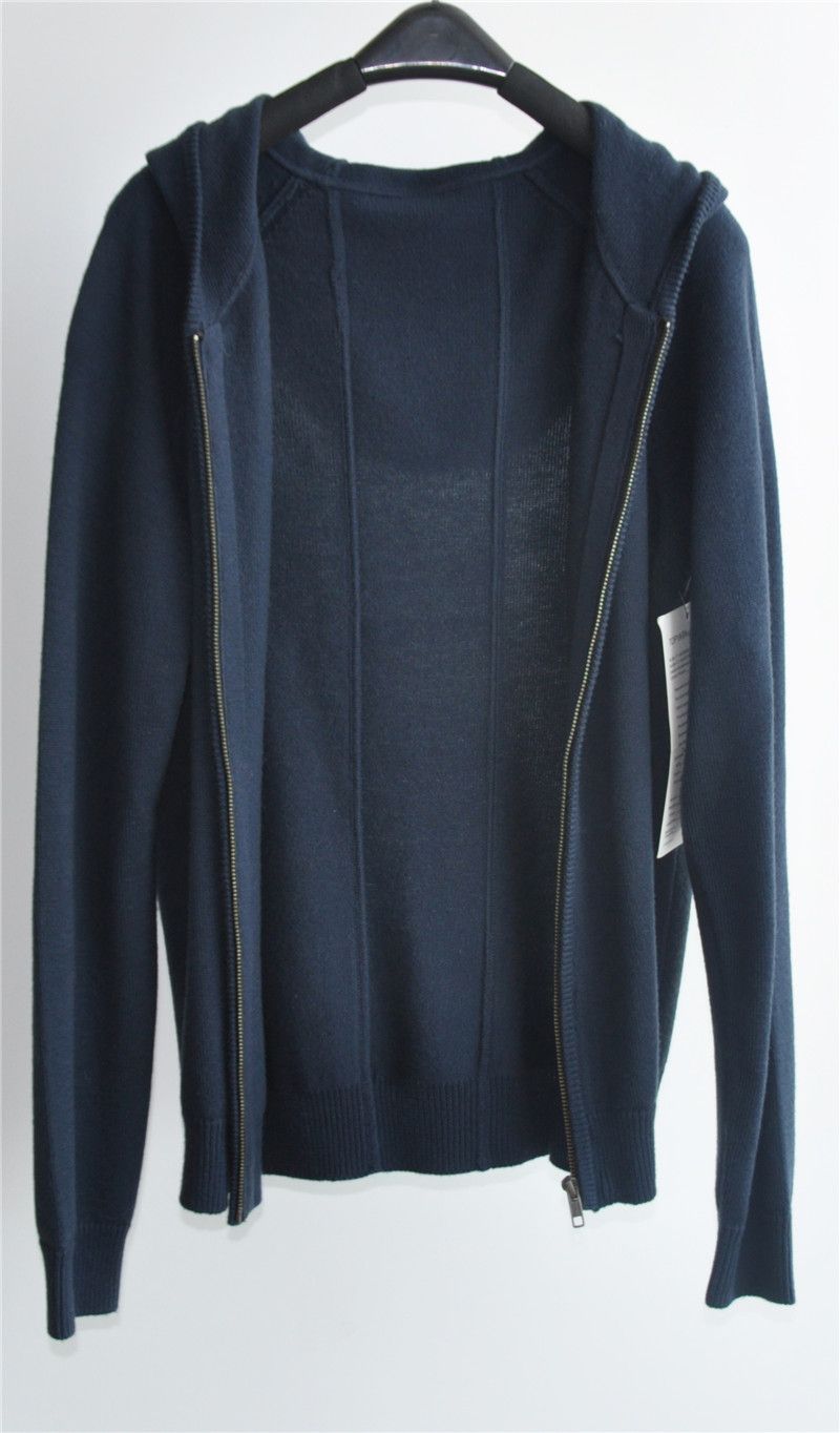 Winter Knitted Pure Color Cardigan with Zipper for Men