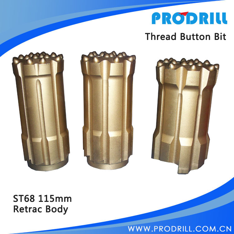 T38/T45/T51 Steel Skirt/Carbide Thread Retrac Button Bit for Top Hammer