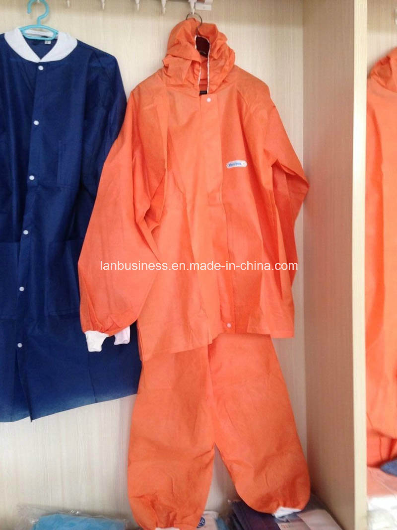 Disposable Coverall Orange with Kint Cuffs