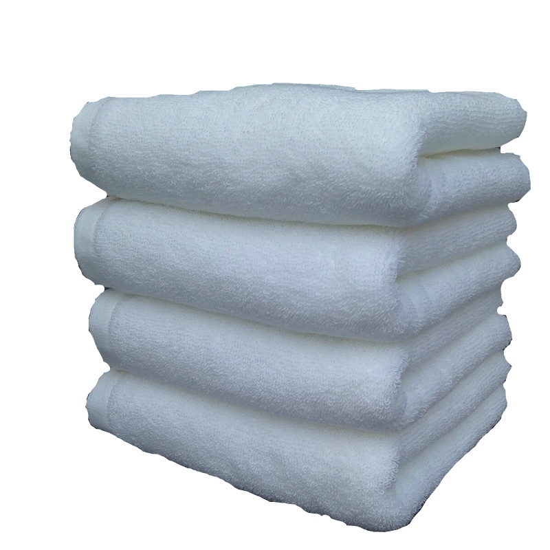 100% Cotton Customized Soft Fabric Hotel Used White Bath Towel