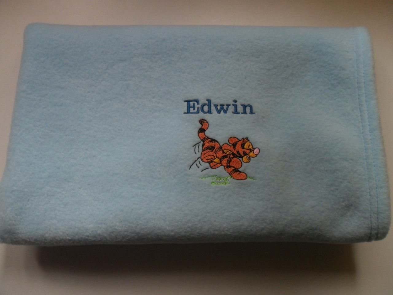 Polar Fleece Baby Blanket with Embroidery