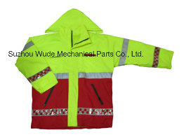 Upa023 Polyester Oxford PVC/PU Non-Breathable/PU Breathable Coat Reflective Cloth Parka Raincoat Worksuit