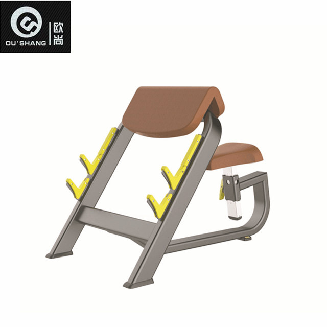 Pin Loaded Preacher Curl Machine Om7038 Gym Fitness Equipment