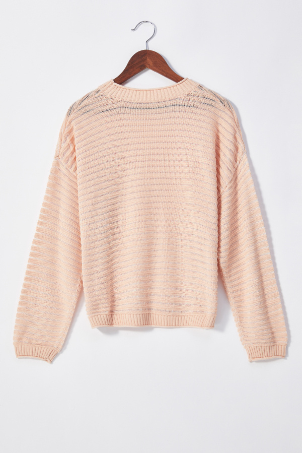 Fashionable Knitted Sweater with Different Pattern for Ladies