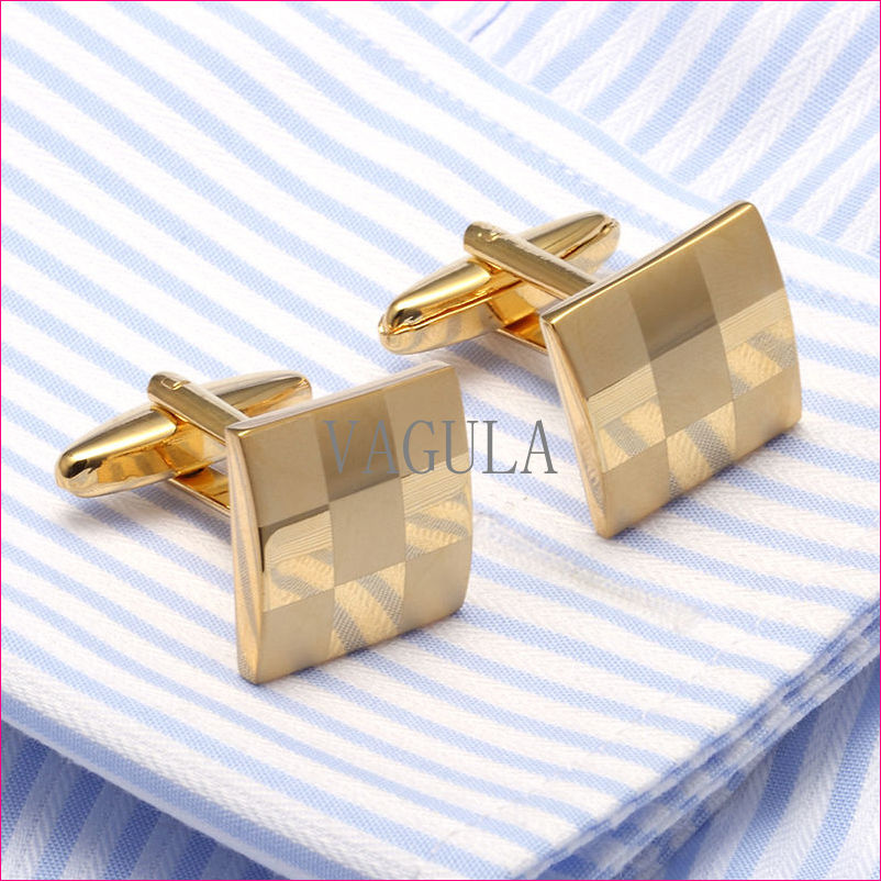 VAGULA Super Quality Cuffs Laser Cuff Links Gemelos Cufflinks 375