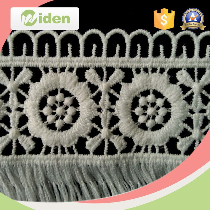 Fancy Floral Pattern Polyester Embroidery Lace Fringe
