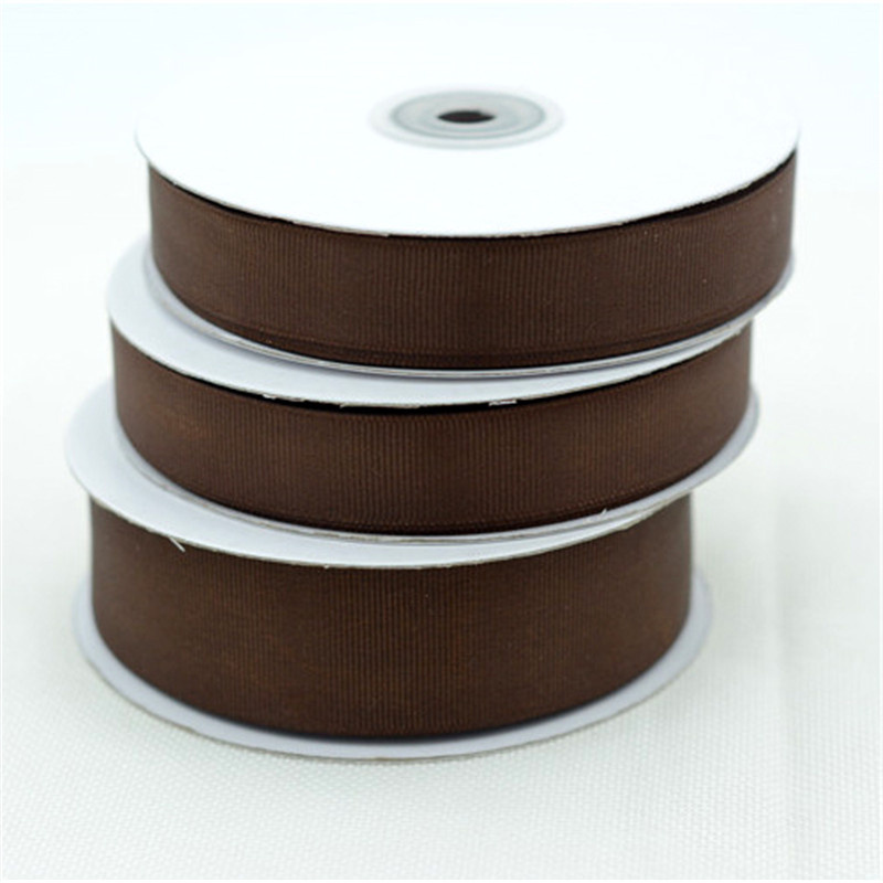 Polyester Solid Colour Grosgrain Ribbons for Package