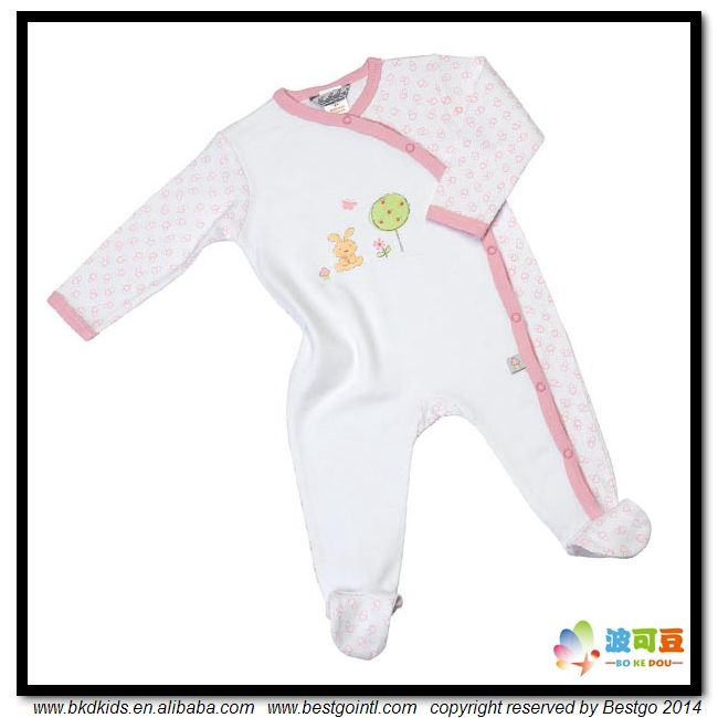 Soft Cotton Baby Apparel Custom Printing Toddlers Playsuits