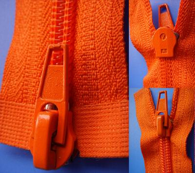 Auto Lock Close End with Two Slider Nylon Zipper