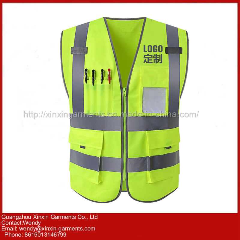 High Visibility 100% Polyester Protective Vest Clothes (W388)