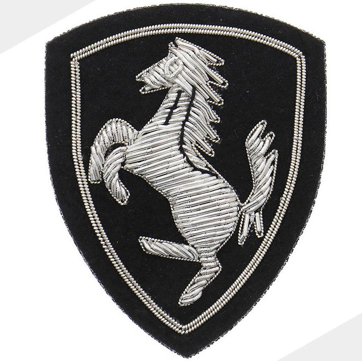 Handmade Embroidery Emblem for Uniform with Spring Wire