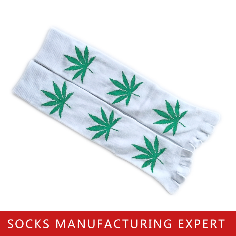 White Long Five Toe Sock