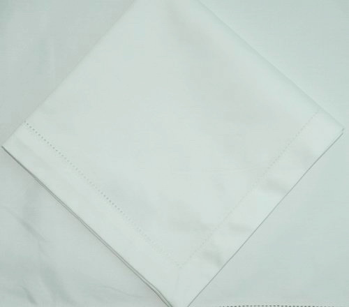 100% Cotton Damask Table Cloth with Hemstitch Edge