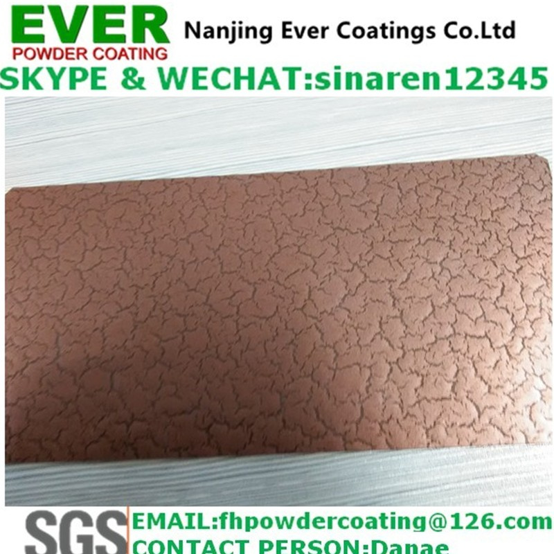 Electrostatic Spray Crack Effect Finish Copper Color Powder Coating