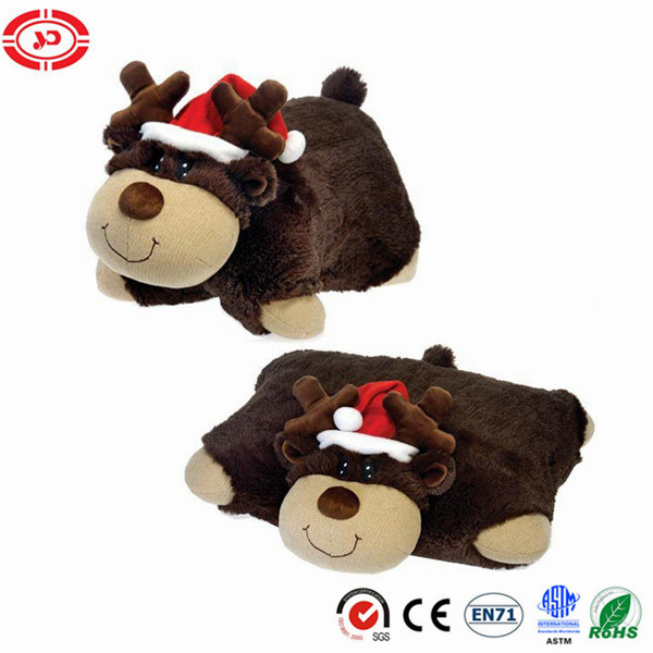 Xmas Moose Square Bear Soft and Comfortable Cushion