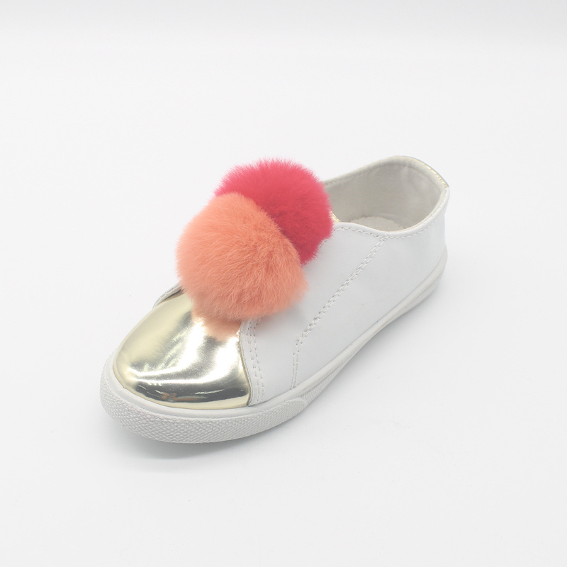 New White PU Children Casual Shoes with Good Quality