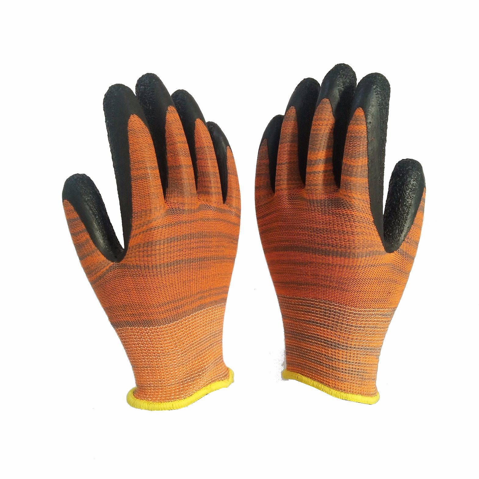 Non Slip Factory Made Hot Sale 13 Gauge Polyester Liner Coated Latex Gloves