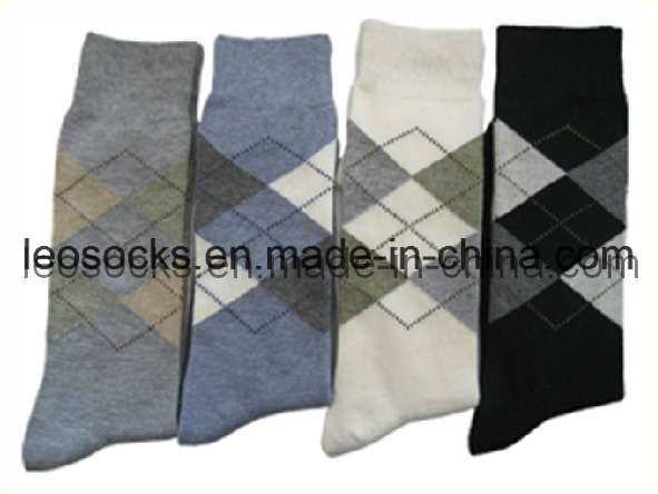 Man Argyle Design 4 Pack Socks