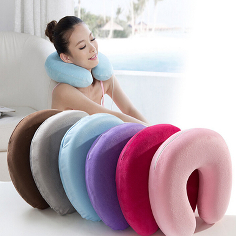 China Supply Memory Foam Travel Neck Pillow / U Shape Neck Pillow for Sleeping