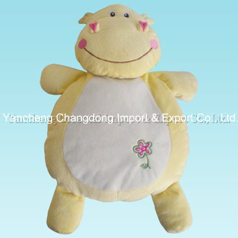 Plush Cute Hippo Cushion with Soft Material