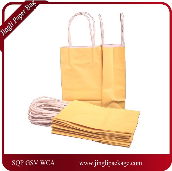 Small Paper Gift Handle Bags, Color Folding Customized Papar Shopping Bag,