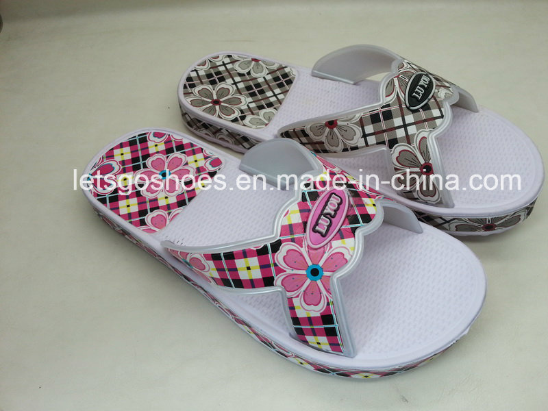 Semi-Finished EVA Slipper with Flower Printing (21IV1502)