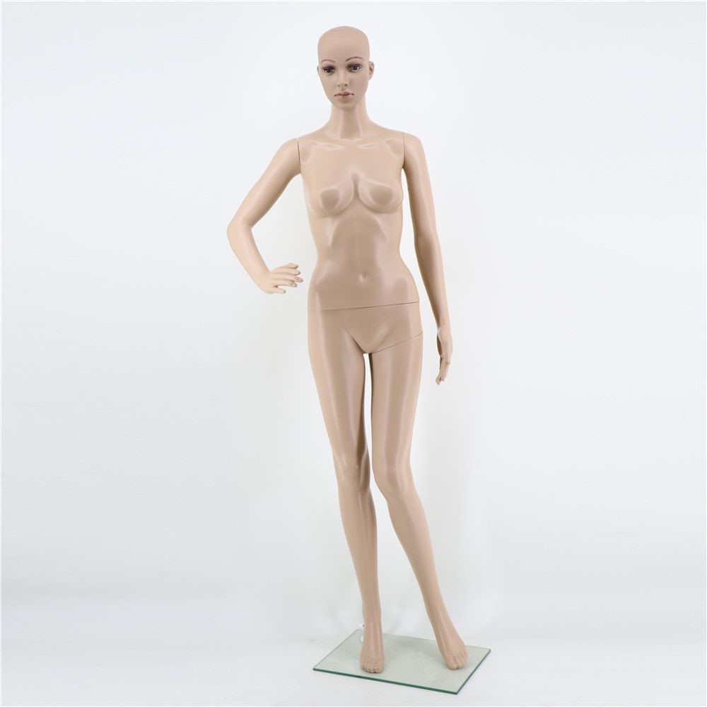 Skin Color Display PP Plastic Female Form Torso Mannequin